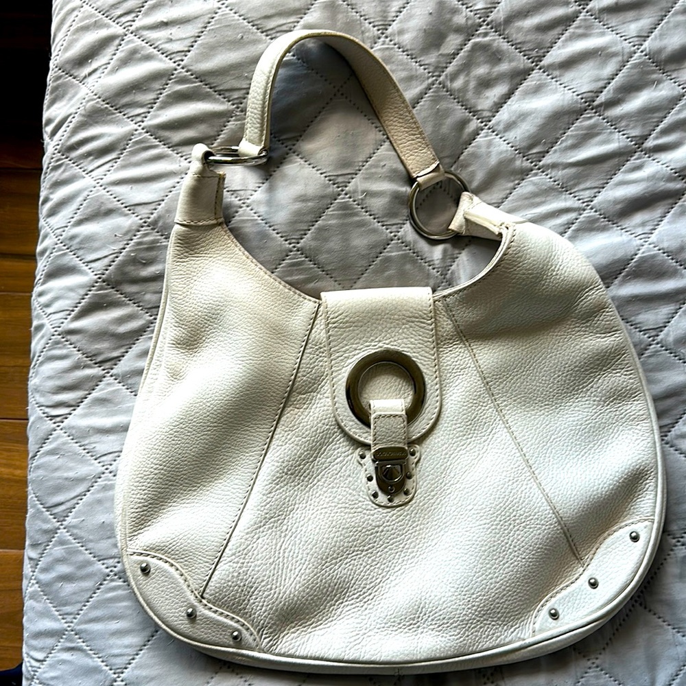 Dolce and gabbana white bucket style handbag